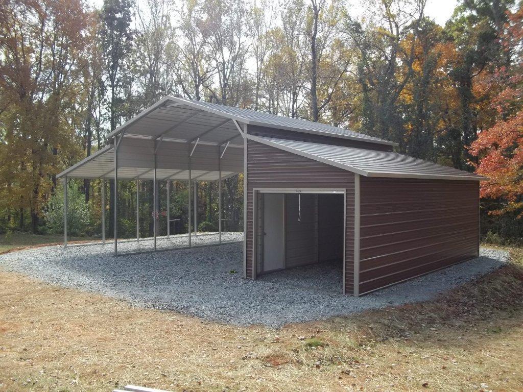 Everyday was a new challenge. Barn with one lean to enclosed from R & B Metal Structures